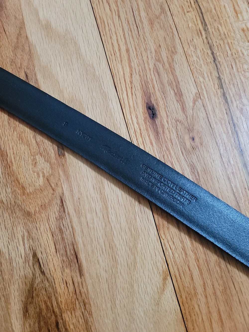 Madewell Sculpted Wavy-Buckle Belt Black Leather Gold Size S Pre-owned - Picture 5 of 10